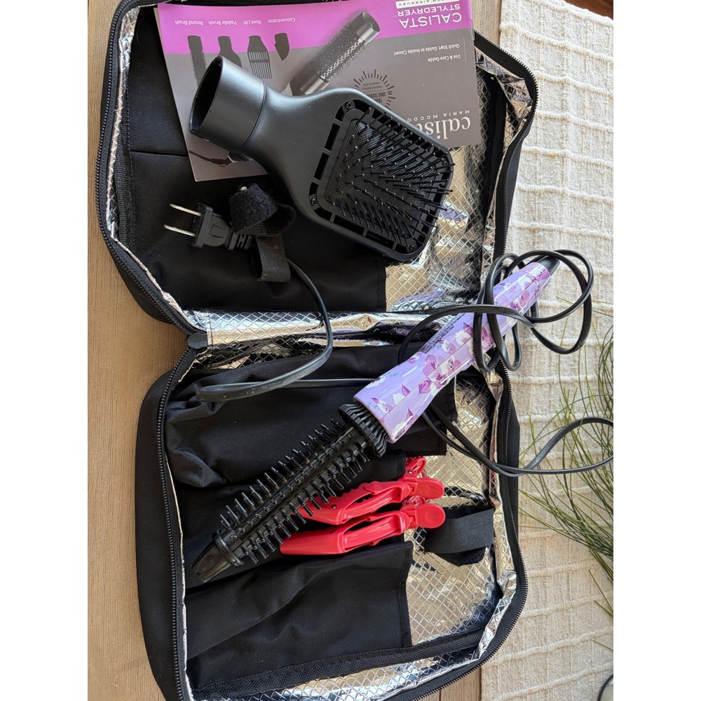 Calista Maria McCool StyleDryer Custom Airbrush Purple Floral Hair Styler Set - Picture 2 of 5